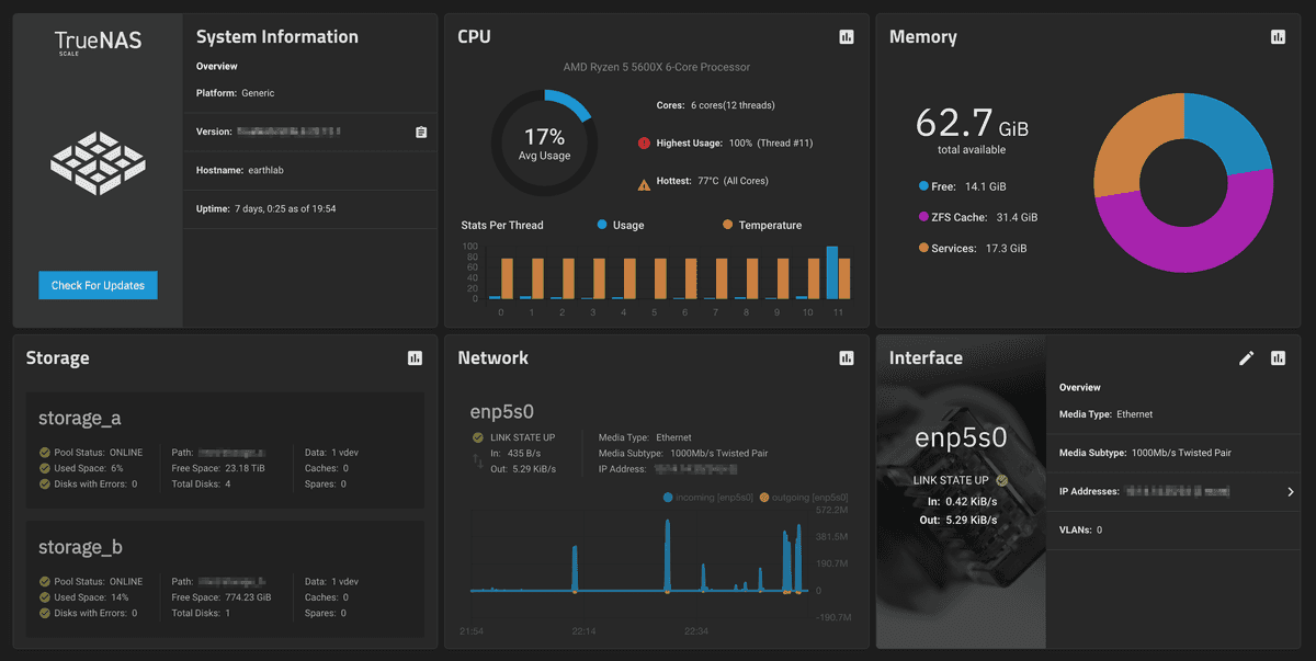 7 days uptime on server